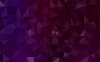 Koyu mor vektör üçgen mozaik şablonu. Noktalı resim stili üçgenler ile yaratıcı çizimde. Marka kitap için yeni şablon.