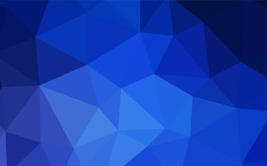 Koyu mavi vektör soyut mozaik desen. Üçgenler ile modern soyut resim. İşiniz için yeni tasarım.