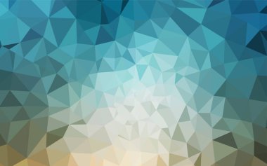 Açık mavi, vektör soyut poligonal şablon sarı. Gradyan ile poligonal soyut resim. Afiş için tamamen yeni şablon.