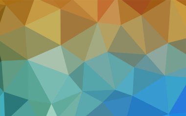 Açık mavi, vektör Çokgen soyut düzen sarı. Üçgen geometrik örnek gradyan ile. Tasarımınız için üçgen desen.