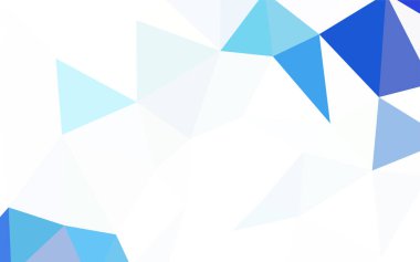 Üçgen zemin parlayan ışık mavi vektör. Üçgen geometrik örnek gradyan ile. Marka kitap için yeni şablon.