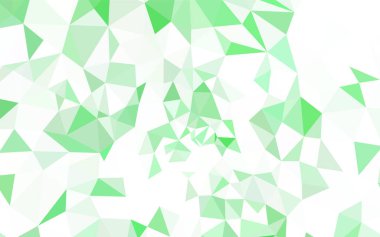 Açık mavi, üçgen kapak parlayan vektör yeşil. Üçgenler ile modern soyut resim. Desen için bir marka kitabın zemin.