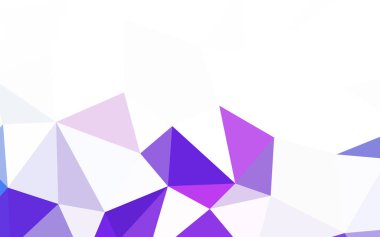 Açık mavi, kırmızı vektör poligonal model. Üçgenler ile renkli resimde parlayan. İşiniz için en iyi üçgen tasarım.