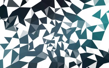 Koyu mavi, yeşil degrade üçgenler doku vektör. Üçgen geometrik örnek gradyan ile. Afiş için tamamen yeni şablon.