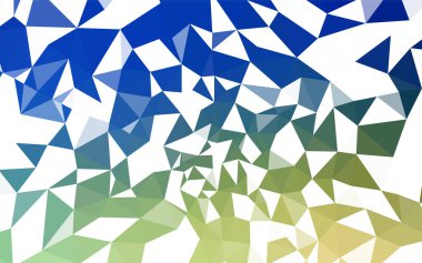 Açık mavi, vektör soyut Mozaik Desen yeşil. Renkli resimde gradyan ile poligonal tarzı. Cep telefonu arka plan için şablon.