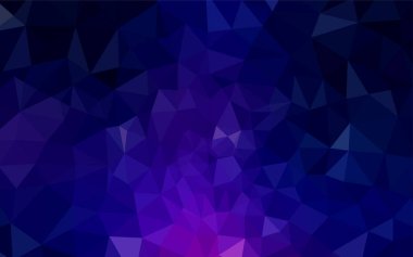 Koyu pembe, mavi degrade üçgenler doku vektör. Gradyan ile Origami tarzında yaratıcı geometrik şekil. İşiniz için yeni tasarım.