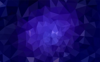 Koyu mor vektör üçgen mozaik doku. Geometrik şekil gradyan ile Origami tarzında. Afiş için tamamen yeni şablon.
