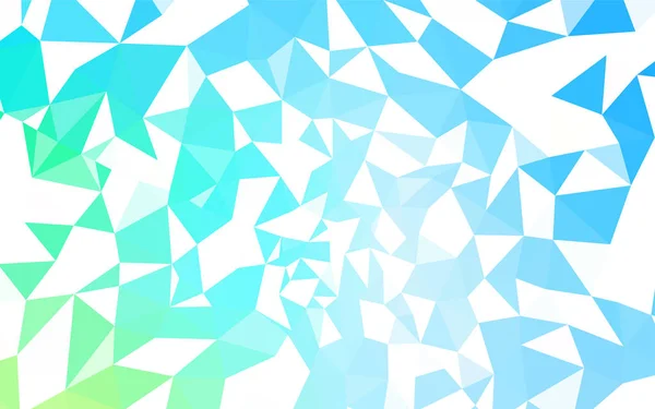 Hellblauer Grüner Vektor Mit Dreieckigem Hintergrund Bunte Abstrakte Illustration Mit — Stockvektor