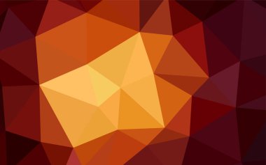 Koyu turuncu vektör soyut mozaik arka plan. Gradyanı olan zarif parlak çokgen çizimi. Web siteniz için çokgen tasarım.