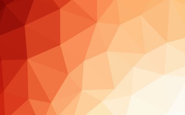 Açık Turuncu Vektör Çokgen çizimi. Çokgen soyut çizim ve gradyan. Dizaynınız için üçgen desen.