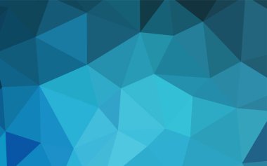 Hafif mavi vektör düşük poli düzeni. Çokgen şekilleri ile bir örnek. Web siteniz için köşeli tasarım.
