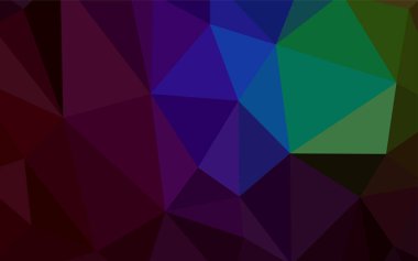 Koyu mavi vektör üçgen mozaik doku. Renkli resimde gradyan ile poligonal tarzı. Web siteniz için köşeli tasarım.