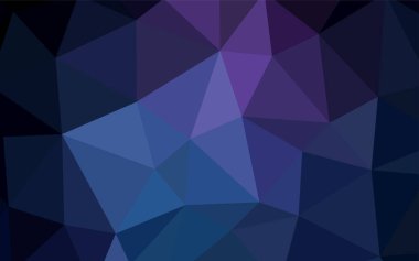 Koyu pembe, mavi poligonal şablon vektör. Üçgenler ile renkli soyut resimde. Desen için bir marka kitabın zemin.