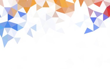 Üçgen düzen parlayan ışık mavi vektör. Üçgen geometrik örnek gradyan ile. Web siteniz için yeni bir doku.