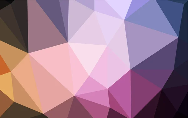 Rose Foncé Texture Triangles Gradient Vectoriel Jaune Illustration Polygonale Lumineuse — Image vectorielle