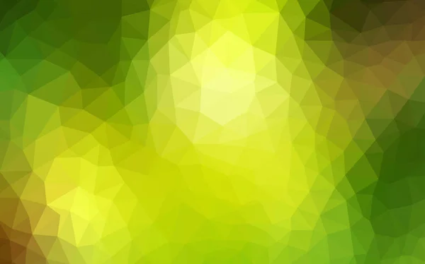 Verde Claro Vector Amarillo Brillante Cubierta Triangular Elegante Ilustración Poligonal — Archivo Imágenes Vectoriales