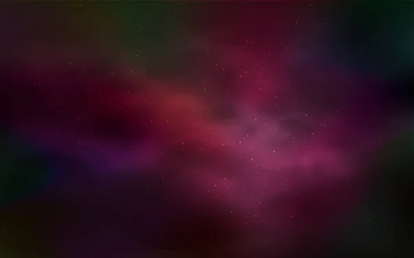 Hijau Gelap Merah Vektor Pola Dengan Bintang Langit Malam Bintang - Stok Vektor