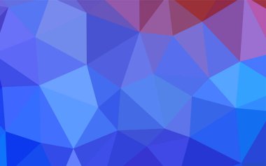 Açık mavi, kırmızı vektör düşük poli kapak. Gradyan ile poligonal soyut resim. Cep telefonu arka plan için şablon.