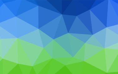 Açık mavi, yeşil vektör düşük poli kapak. Gradyan ile Origami tarzında yaratıcı geometrik şekil. Senin arka plan için dokulu deseni.
