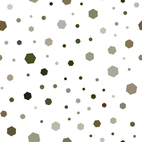Verde Oscuro Plantilla Sin Costura Vector Amarillo Estilo Hexagonal Ilustración — Archivo Imágenes Vectoriales