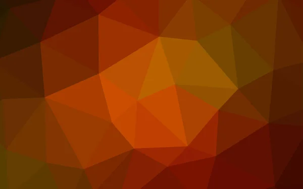 Plantilla Triángulos Gradiente Vectorial Naranja Oscuro Ilustración Abstracta Poligonal Con — Vector de stock