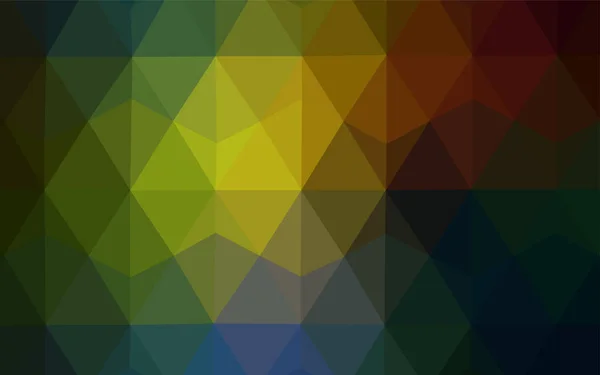 Penutup Mosaik Segitiga Multicolor Gelap Ilustrasi Abstrak Berwarna Dengan Segitiga - Stok Vektor