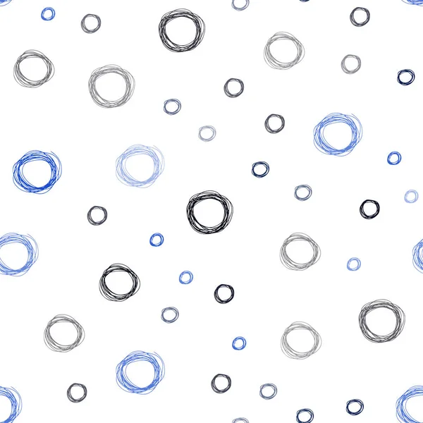 Dark Blue Vector Seamless Backdrop Dots Abstract Illustration Colored Bubbles — Stock Vector