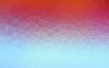 Açık mavi, kırmızı vektör üçgen mozaik doku. Tamamen yeni bir renk illüstrasyon poligonal bir tarzda. Tasarımınız için üçgen desen.