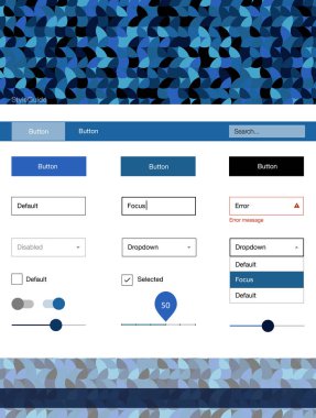 Noktalı ışık mavi vektör tel kafes kiti. Arka plan üzerinde renkli stil rehberi daireler ile. Sen-ebilmek kullanma için açılış sayfaları bu şablonu.