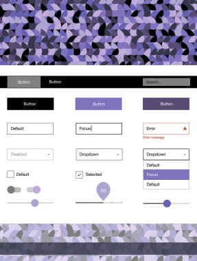 Hafif mor vektör küreler web UI kiti. Web Kullanıcı arabirimi kiti başlığını soyut degrade daireler ile. Bu örnek için sitesidir.
