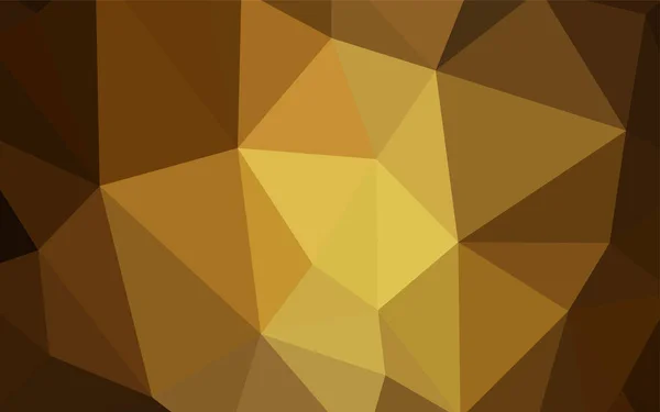 Fond Polygonal Vecteur Jaune Foncé Illustration Abstraite Moderne Avec Triangles — Image vectorielle