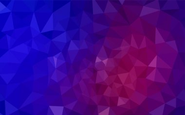 Açık mavi, kırmızı vektör Çokgen soyut düzeni. Geometrik şekil gradyan ile Origami tarzında. İşiniz için en iyi üçgen tasarım.