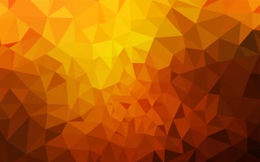 Koyu Turuncu vektör düşük polimerli yerleşim. Gradyanı olan zarif parlak çokgen çizimi. Web siteniz için yeni bir doku.