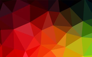 Koyu yeşil, kırmızı parlayan üçgen zemin vektör. Glitter soyut resim zarif bir üçgen ile. Tasarımınız için üçgen desen.