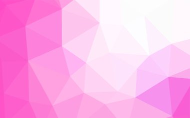 Mor ışık, vektör Çokgen soyut düzen pembe. Çokgen şekilleri ile bir örnek. Afiş için tamamen yeni şablon.