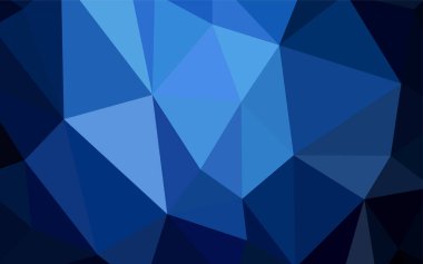 Koyu mavi vektör üçgen mozaik şablonu. Üçgenler ile renkli soyut resimde. Senin arka plan için dokulu deseni.