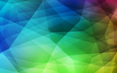 Açık mavi, yeşil vektör üçgen mozaik doku. Poligonal illüstrasyon parlayan, hangi üçgen oluşur. Desen için bir marka kitabın zemin.