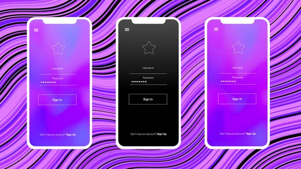 Light Purple Vector Web Kit Cellphone Colorful Illustration Mobile Phone — Stockvector