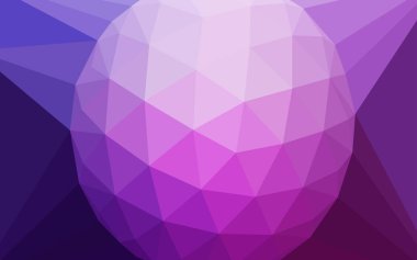 Mor ışık, vektör Çokgen zemin bir mücevher bir merkezi ile pembe. Üçgenler ile modern soyut resim. Cep telefonu arka plan için şablon.