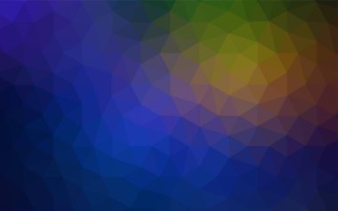 Koyu mavi, sarı Çokgen zemin vektör. Renkli resimde gradyan ile poligonal tarzı. Tamamen yeni bir tasarım sizin broşürü.