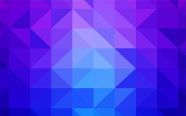 Pembe ışık, vektör soyut poligonal model mavi. Üçgenler ile modern soyut resim. İşiniz için yeni tasarım.