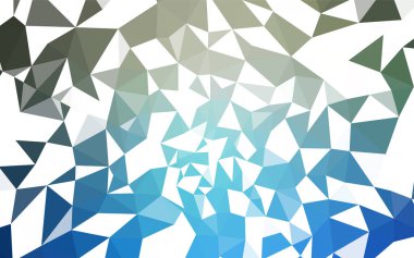 Koyu mavi vektör Çokgen arka plan. Renkli resimde gradyan ile poligonal tarzı. Afiş için tamamen yeni şablon.