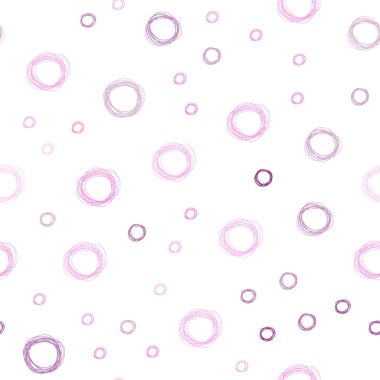 Hafif pembe vektör küreler ile seamless modeli. İllüstrasyon renkli soyut daireler parlayan ayarlanmış. Reklam, poster, afiş, Web sitenizin için yeni tasarım.