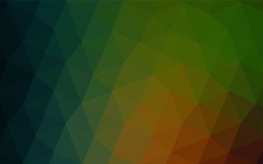 Koyu yeşil, kırmızı vektör düşük poli doku. Gradyan ile zarif parlak poligonal illüstrasyon. İş tasarımınız için üçgen desen.