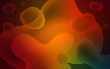 Koyu yeşil, kırmızı vektör desen lav şekillerle. Memphis tarzı gradyan ile yaratıcı geometrik şekil. Memphis tarzı iş tasarımınız için.