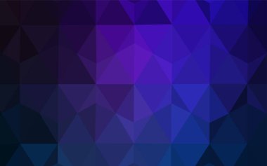 Koyu mavi vektör düşük poli kapak. Geometrik şekil gradyan ile Origami tarzında. Marka kitap için yeni şablon.