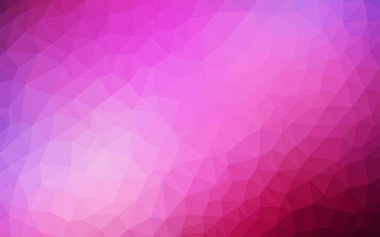 Koyu mor, pembe poligonal arka plan vektör. Üçgen geometrik örnek gradyan ile. İş tasarımınız için yeni stil.