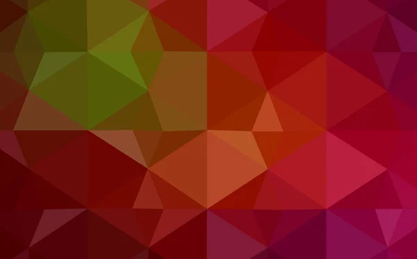 Verde Oscuro Vector Rojo Baja Textura Polivinílica Ilustración Abstracta Colorida — Vector de stock