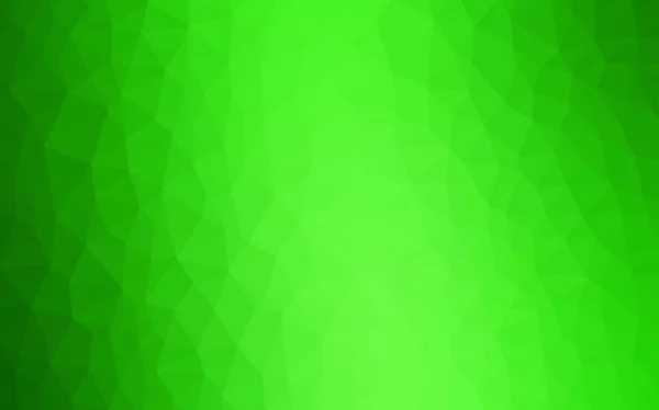 Layout Poligonale Basso Vettore Verde Chiaro Illustrazione Poligonale Brillante Che — Vettoriale Stock