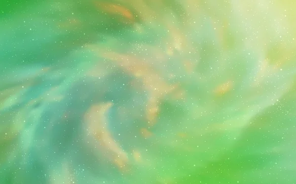 天文星光緑ベクトルのカバー 銀河の星とシンプルなスタイルの装飾デザインをぼやけています ポスター バナーに最適なデザイン — ストックベクタ